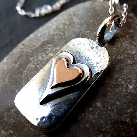 Vintage Heart Statement Pendant Necklace, Bohemian, Boho, Tribal - Picture 3 of 8